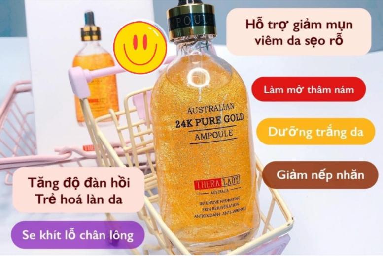 Tác dụng của tinh chất vàng 24K Úc