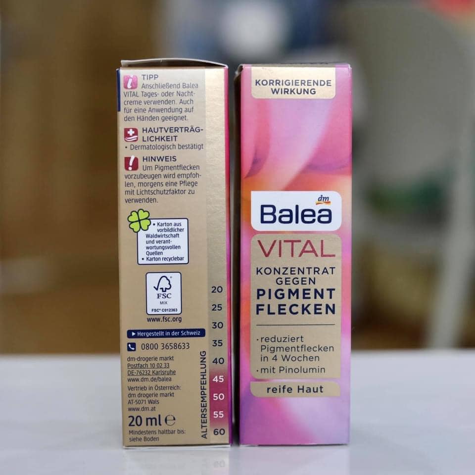 Thành phần của Balea Dunkle Flecken Aufheller