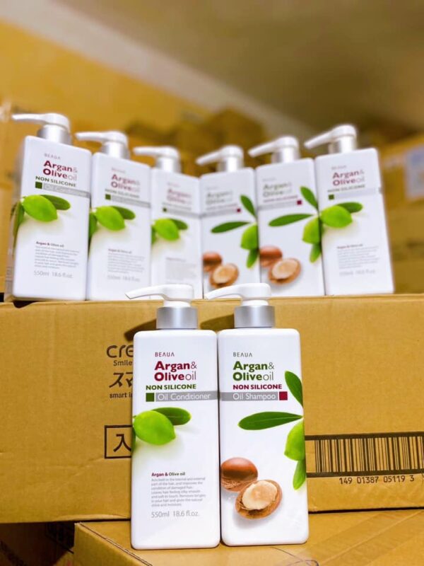 Dầu gội Beaua Argan & Olive Oil Non Silico...