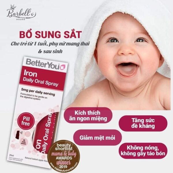 Bổ Sung Sắt Dạng Xịt Cho Bé Better You Ir...