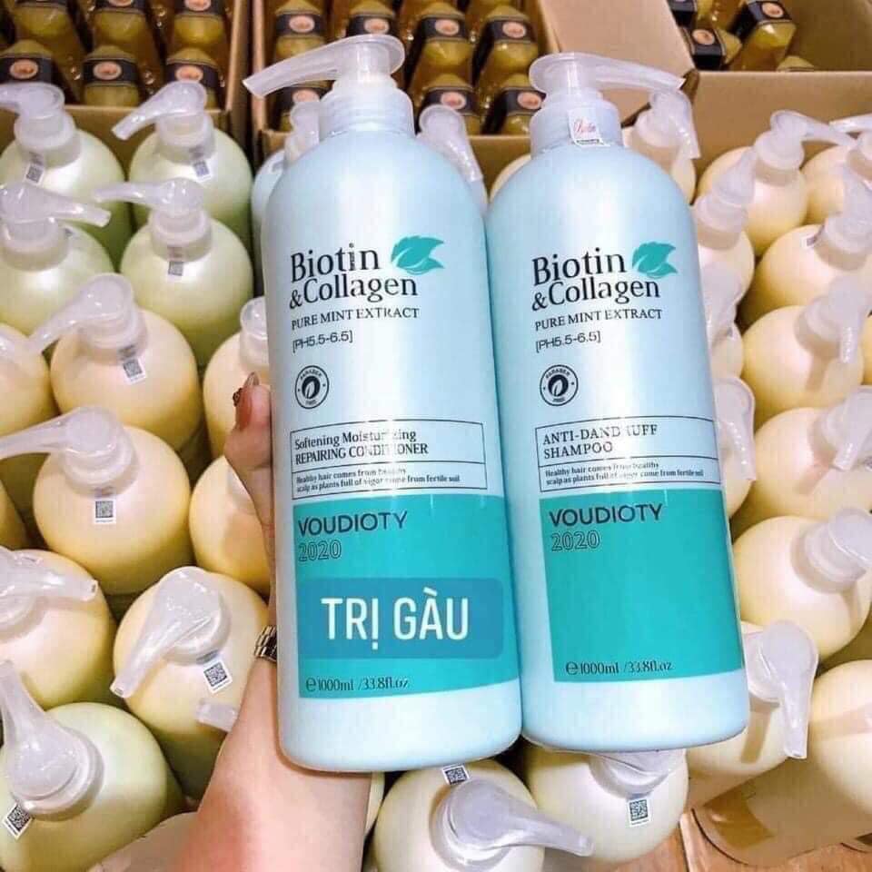 Biotin Collagen màu xanh dưỡng