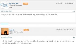 Review dầu gội Biotin Collagen tại Webtretho