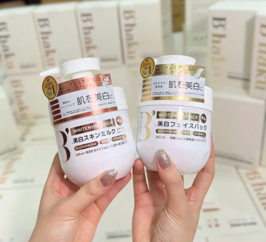 Bộ kem dưỡng trắng da Body B’HAKU WHITENING MILK