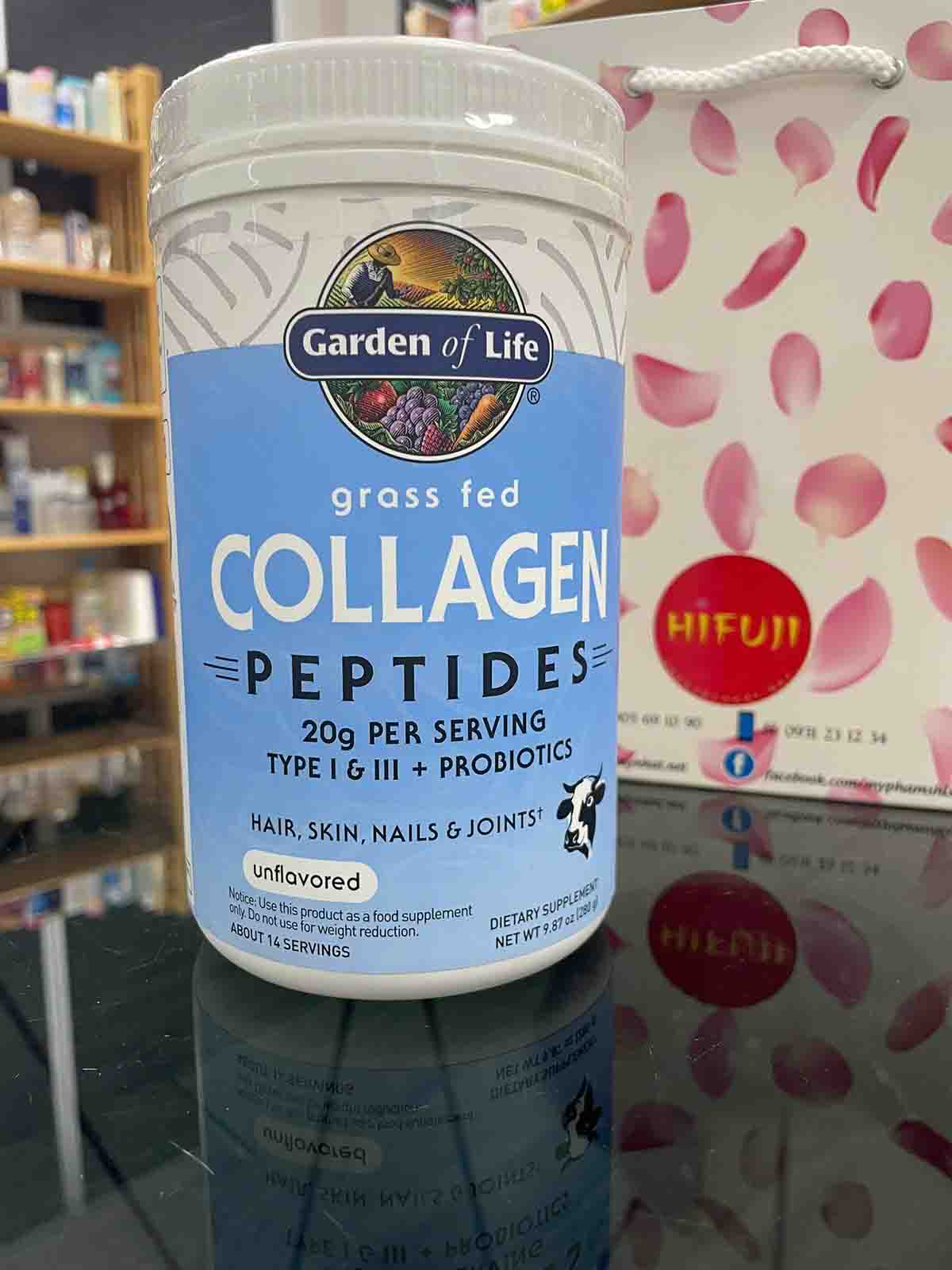 Bột Garden Of Life Grass Fed Collagen Peptides Mỹ 280g