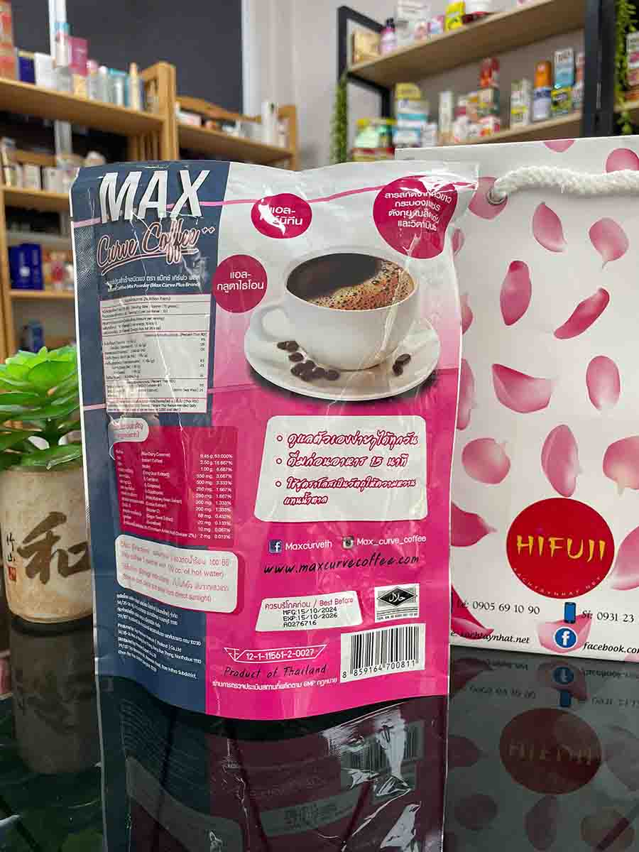 Cà phê giảm cân Max Curve Coffee Thái Lan 10 gói