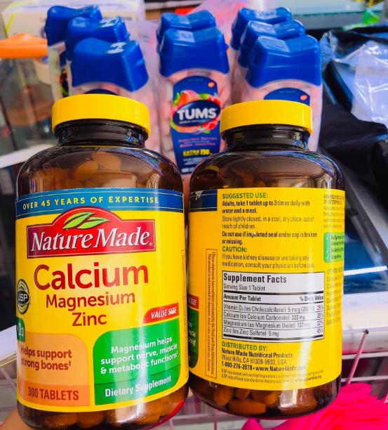 Công dụng Calcium Magnesium Zinc With D3 Nature Made 