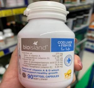 Thành phần của dầu gan cá tuyết Bio Island 90 viên của Úc