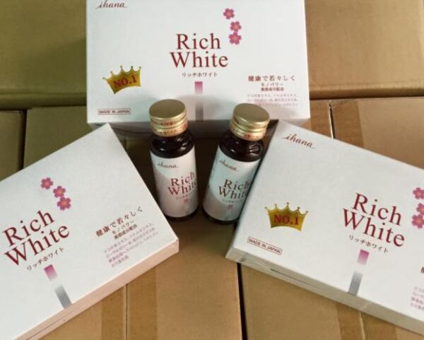 Nước Uống Collagen Rich White Ihana Nhật Bản Trắng Da, Bổ Xung Collagen - Hình ảnh 3