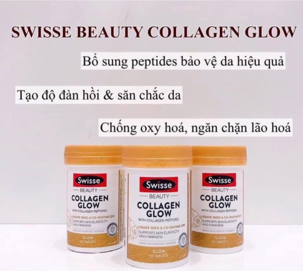 Viên bổ xung Collagen Swisse Glow 60 viên Úc