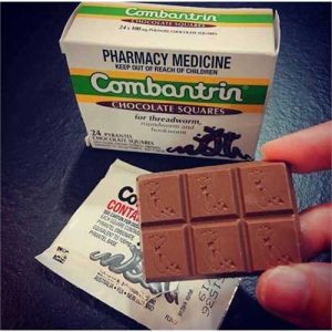 tẩy giun Combantrin Chocolate squares
