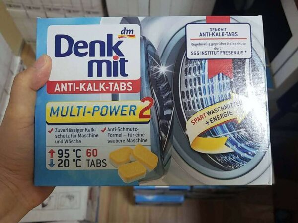 Viên tẩy máy giặt Denkmit Đức hộp 60 vi...