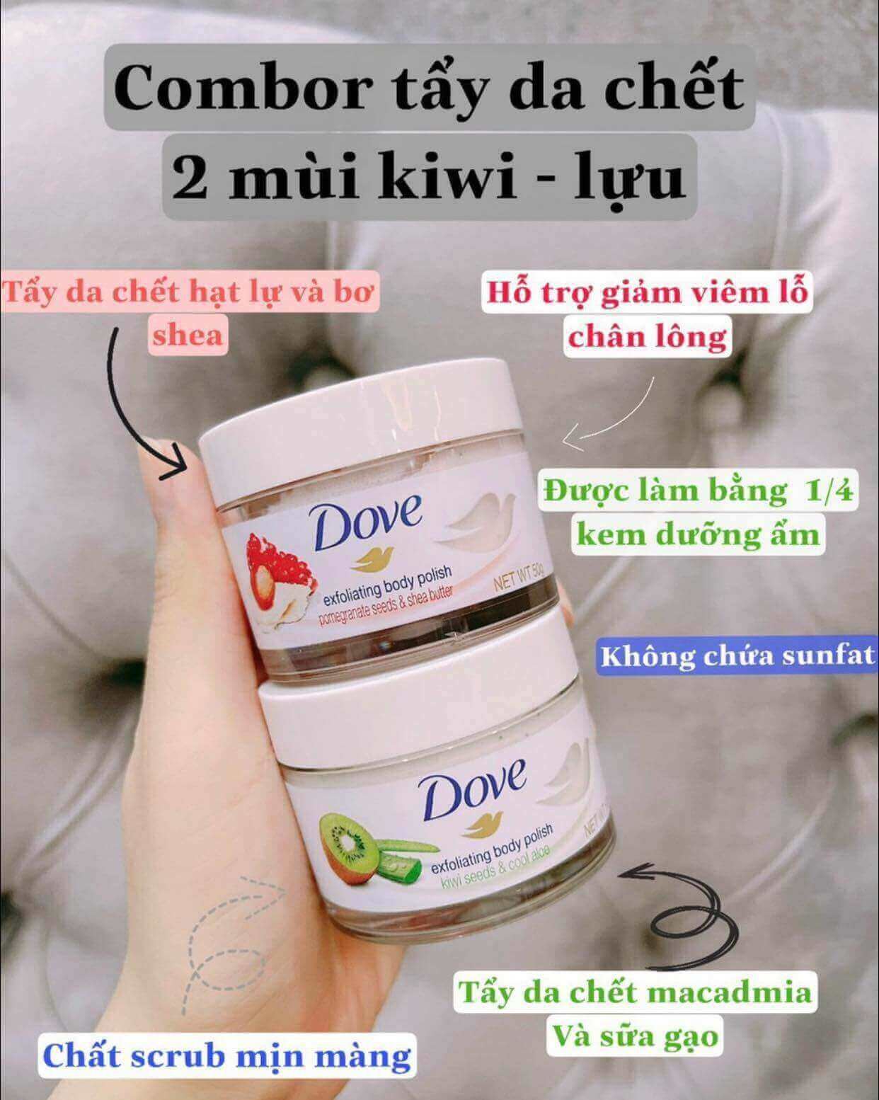 Tẩy tế bào chết Dove Mỹ có tốt không?