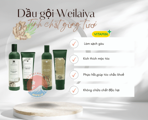 Bộ dầu gội Weilaiya tinh chất gừng tươ...
