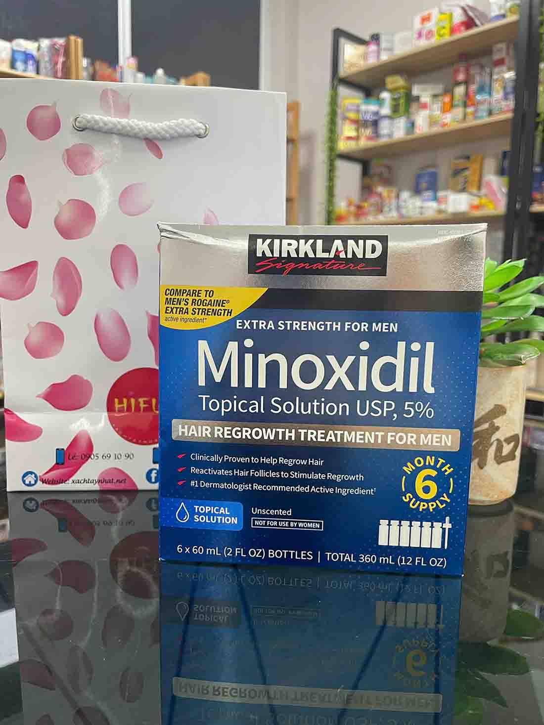 Dung dịch hỗ trợ mọc tóc Minoxidil 5% Kirkland Mỹ 6 chai