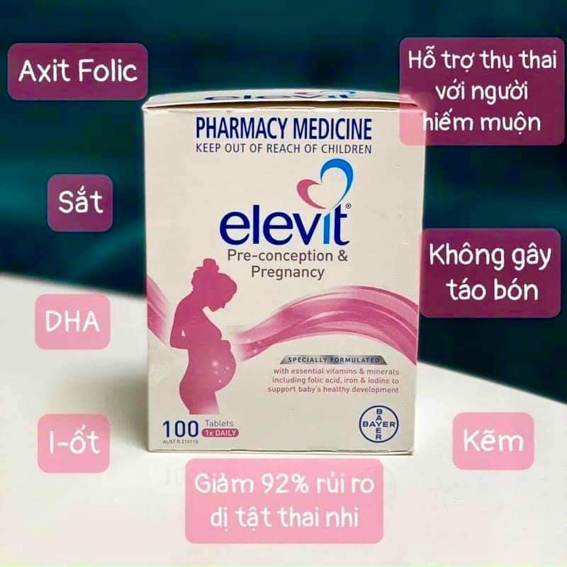 Thành phần có trong thuốc Elevit bầu Úc