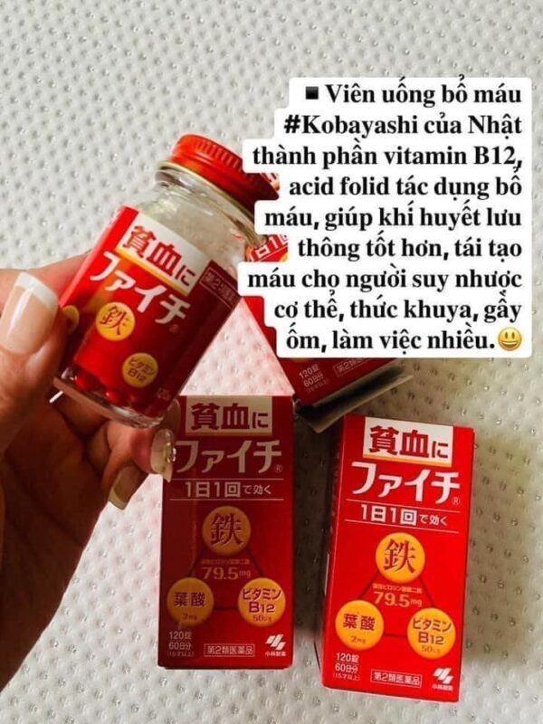 Viên uống bổ máu Kobayashi 60 ngày 120 viê...