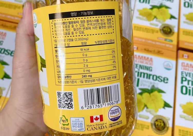 viên uống tinh dầu hoa anh thảo Hàn Quốc 