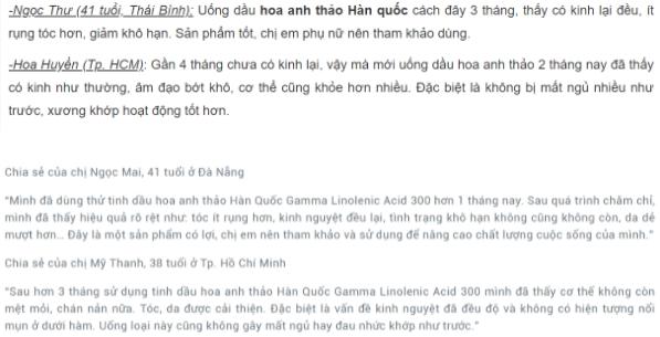 Tinh dầu hoa anh thảo Hàn Quốc REVIEW 