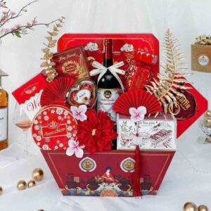 Giỏ quà tết bánh kẹo rượu cao cấp QTB...