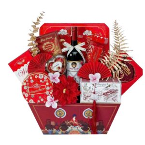 Giỏ quà tết bánh kẹo rượu cao cấp QTB...