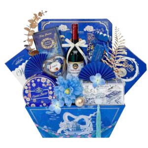 Giỏ quà tết bánh kẹo rượu cao cấp QTB...