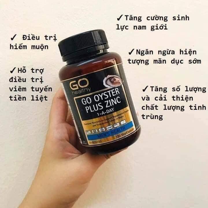 Công dụng của viên uống tăng cường sinh lý nam tinh chất hàu Go Healthy