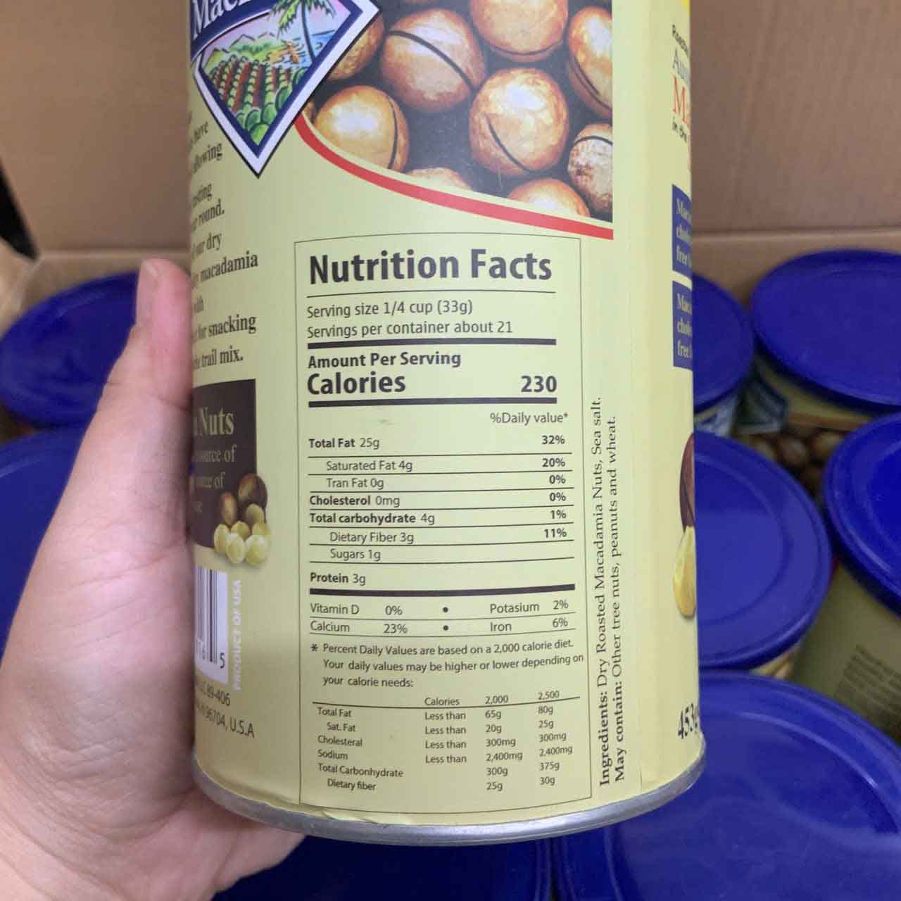 Hạt Macca nứt vỏ Macfarms Maccadamia Nuts