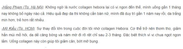 REVIEW Nước uống Collagen Hebora
