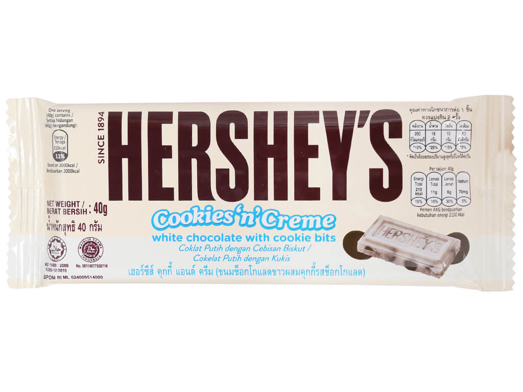 Cookies ‘n’ Creme nhân bánh quy: hấp dẫn bởi hương vị ngọt béo của sô cô la trắng hòa quyện trong vị giòn rụm của bánh quy.
