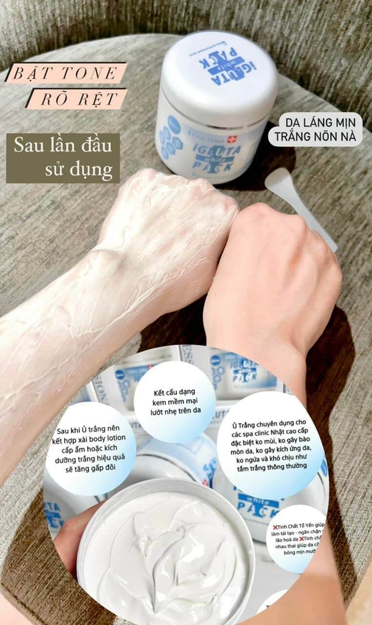 Kem ủ trắng da IGLUTA WHITE PACK có tốt không?