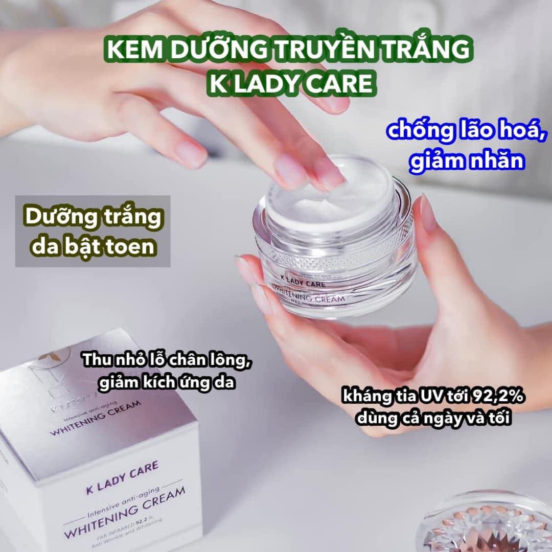 Kem dưỡng trắng Whitening Cream K Lady Care công dụng như thế nào?