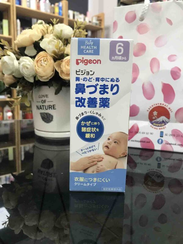 Kem bôi ấm ngực cho bé Pigeon 50gr giảm ho...