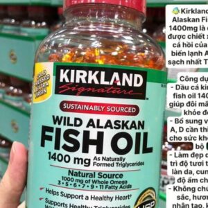Dầu Cá Kirkland Wild Alaskan Fish Oil 1400mg 23...