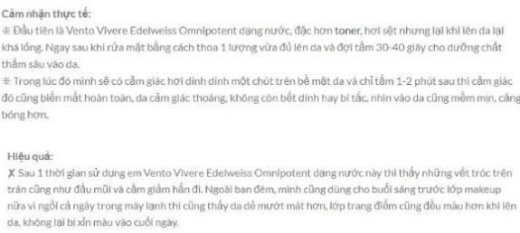 REVIEW Lotion Vento Vivere hoa Nhung Tuyết 