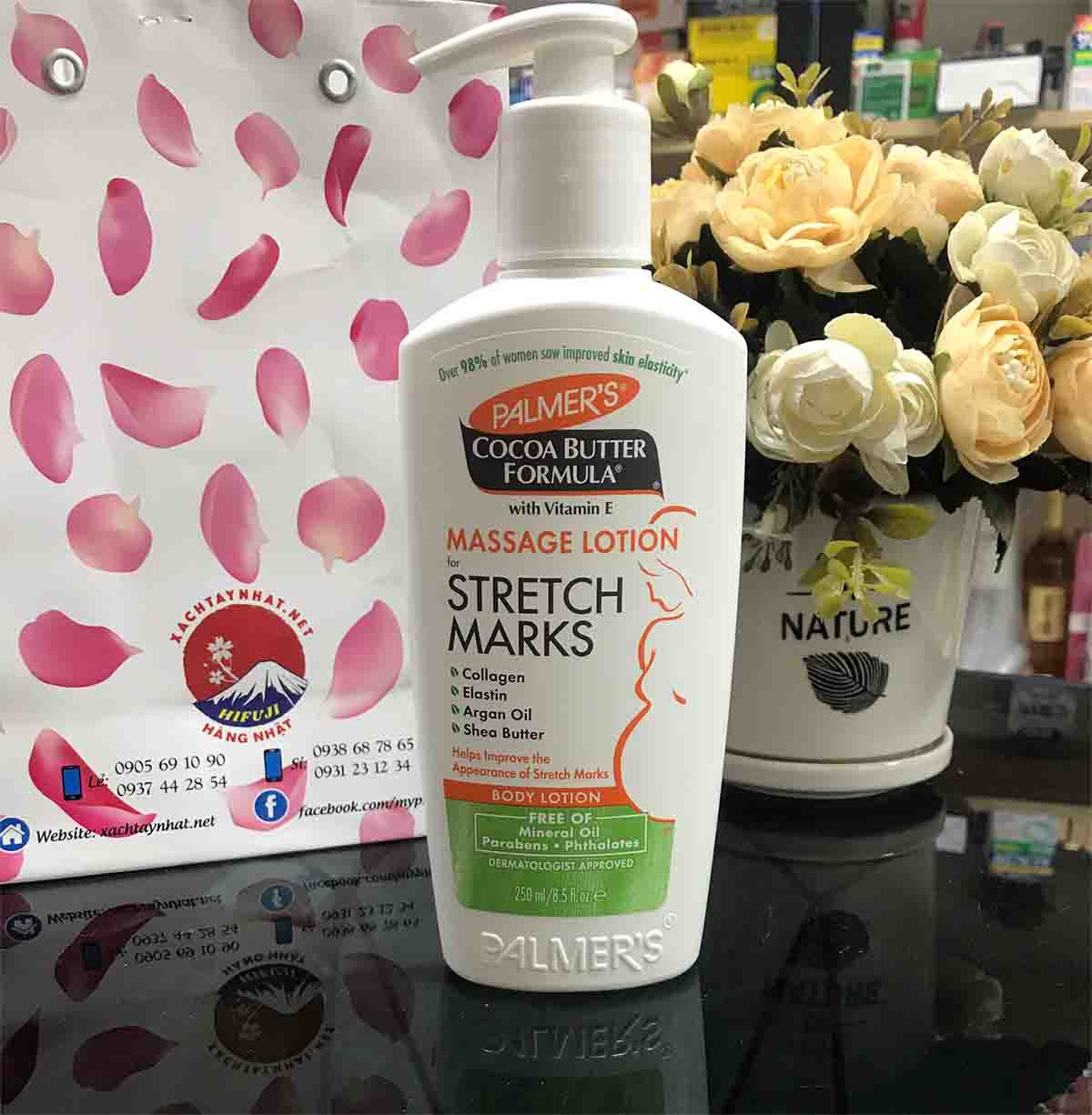 Lotion chống rạn cho bà bầu Palmer Cocoa Butter Formula 250ml