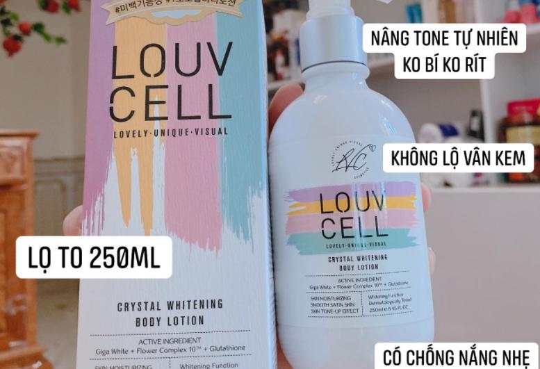 Công dụng của sữa dưỡng thể Louv Cell Korea