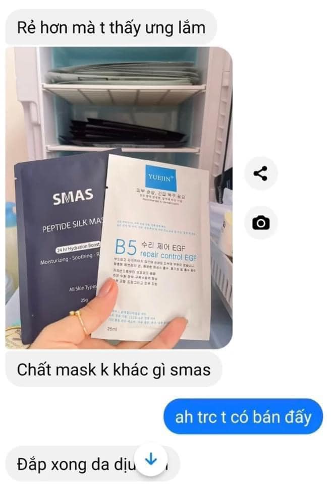 mặt nạ Yuejin B5 Repair Control EGF Mask review