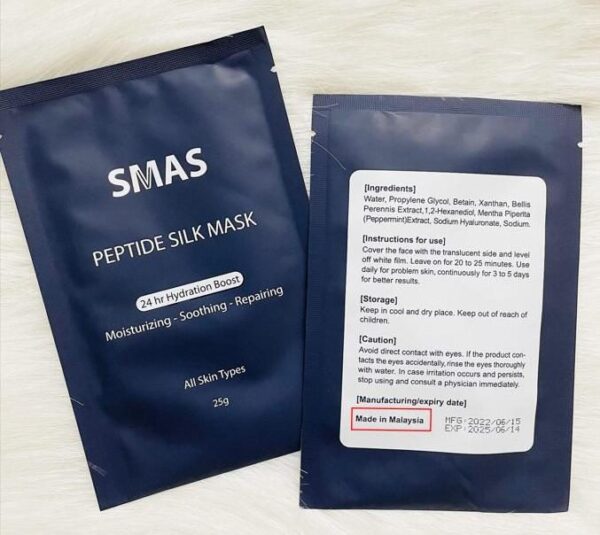 Mặt nạ SMAS Peptide Silk Mask phục hồi da