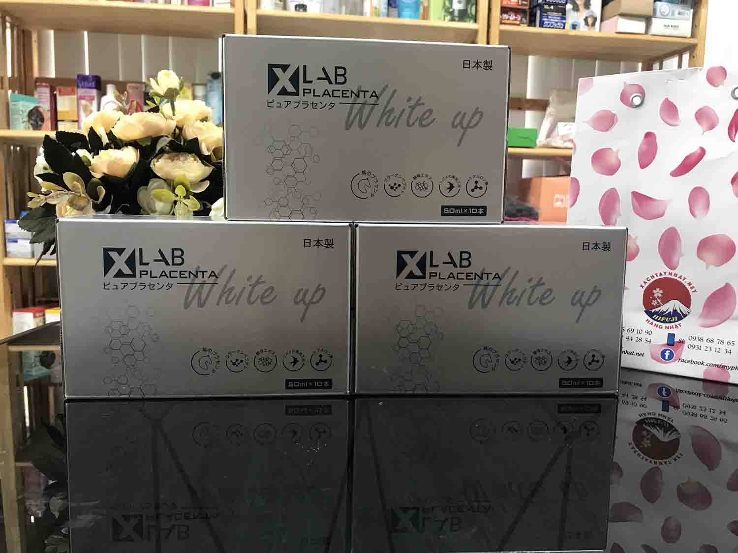 Nước Uống Trắng Da Tế Bào Gốc Xlab Placenta White Up Nhật 50ml