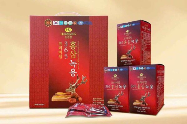 Nước Hồng Sâm Nhung Hươu Linh Chi Hàn Quốc 365 (60 gói) - Hình ảnh 2
