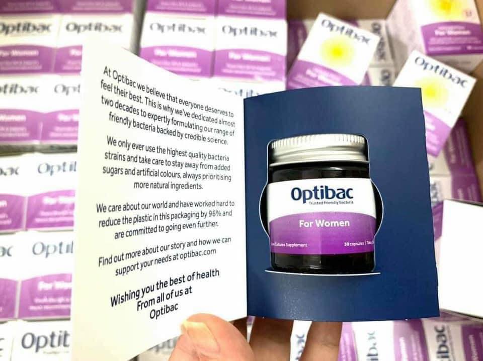 Thành phần men vi sinh OptiBac Probiotics dành cho phụ nữ
