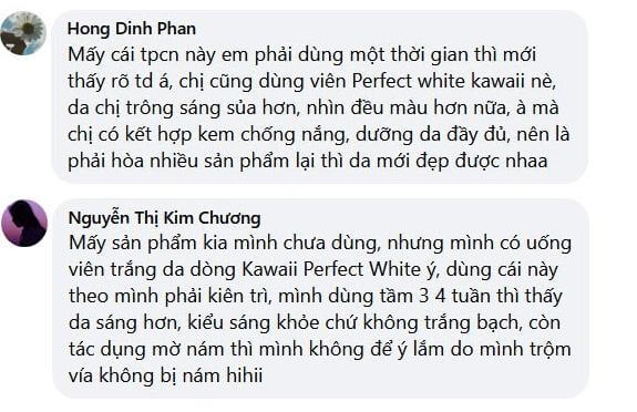 Viên uống trắng da Kawaii REVIEW
