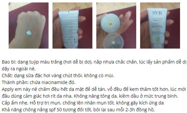 REVIEW SVR Sebiaclear kem chống nắng