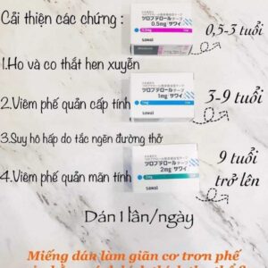 Miếng Dán Trị Ho Sawai 0,5mg Của Nhật