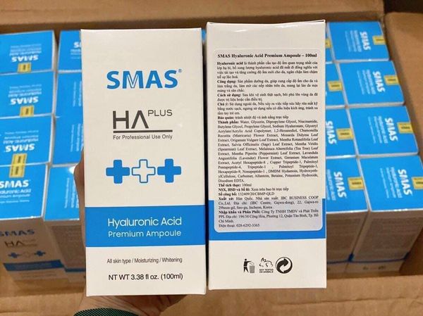 Công dụng SMAS HA Plus Hyaluronic Acid Premium Ampoule 100ml