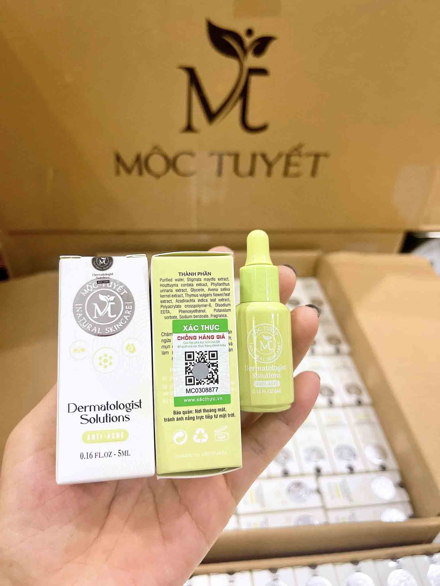 Serum trị mụn Mộc Tuyết chính hãng