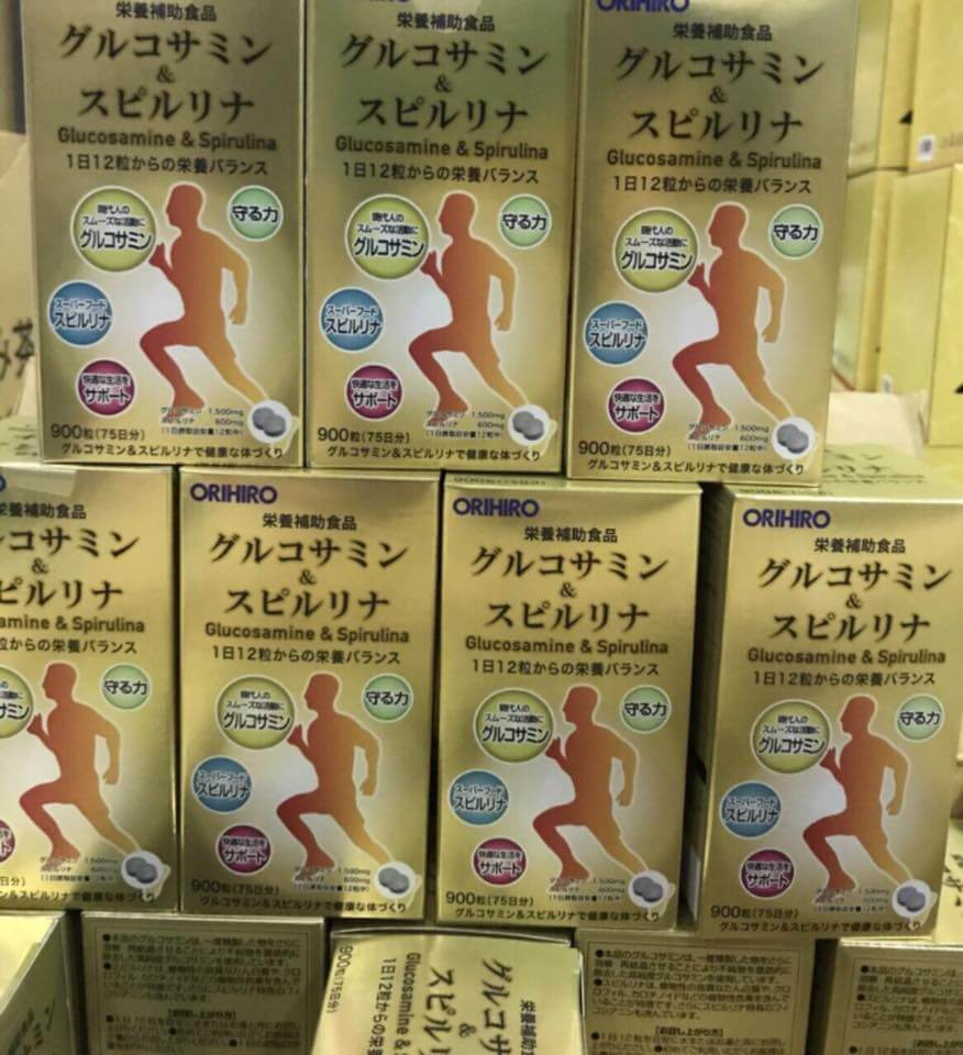 Công dụng tuyệt vời từ tảo Glucosamine Orihiro Nhật Bản 900 viên