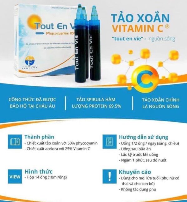 Tảo xoắn Tout En Vie Vitamin C của Pháp