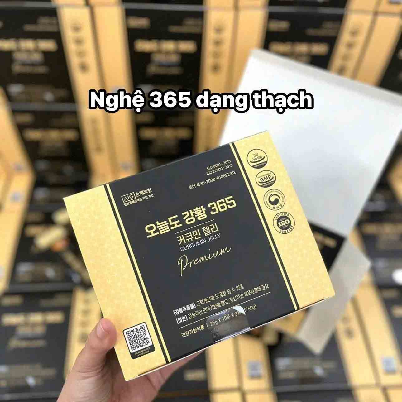 Thạch Nghệ Collagen Nano Curcumin Jelly 365 Vị Xoài 30 Gói mẫu mới
