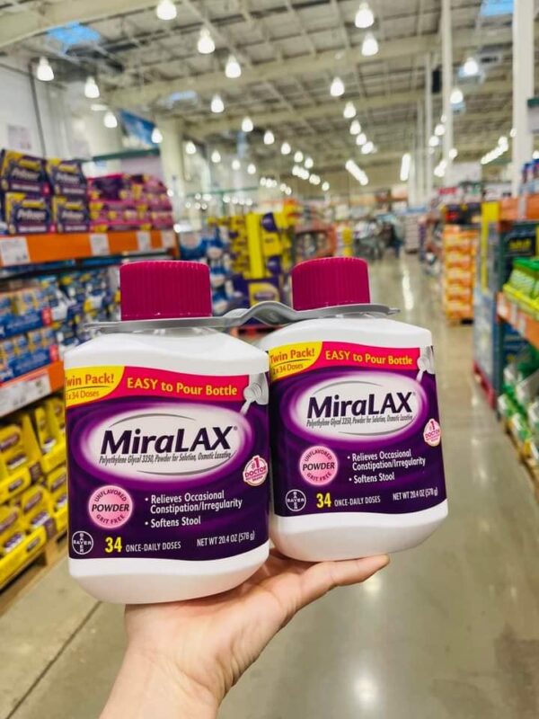 Bột uống Miralax hỗ trợ táo bón cho trẻ em và người lớn của Mỹ dạng bột 578g - Hình ảnh 2